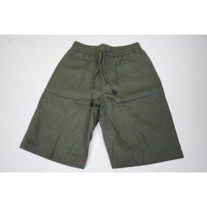 Isaia 100% Cotton Olive Gren Drawstring Zippered Shorts Sz 48R BRAND NEW W TAGS